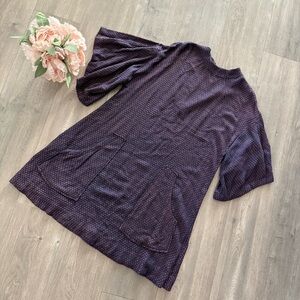 Free‎ People Autumn Rust & Navy Knit Sweater Dresss